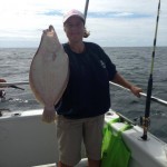 Flounder caught on an Ocean City fishing boat