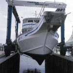 Ocean City charter on a boat lift