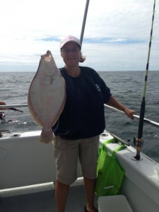 Flounder caught on an Ocean City fishing boat